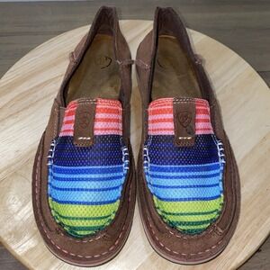 Ariat Loafers Cruiser Palm Serape Aztec Womens 7 US Suede Slip On Southwestern